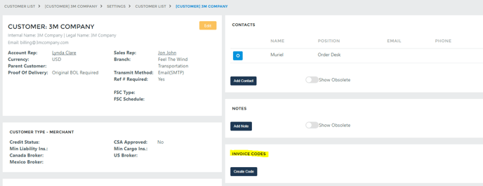 fig 1 - customer - invoice code tab (beta)