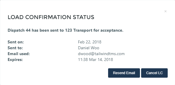 fig 6 - status modal